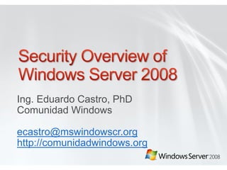 Ing. Eduardo Castro, PhD
Comunidad Windows

ecastro@mswindowscr.org
http://comunidadwindows.org
 