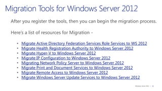 Upgrading from Windows Server 2008 / 2008 R2 to Windows Server 2012 | PPTX