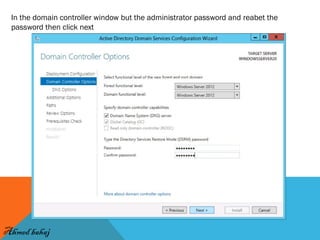 Windows server 2012 - installing active directory domain server | PDF