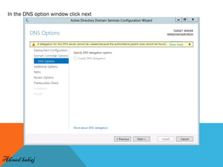 Windows server 2012 - installing active directory domain server | PDF