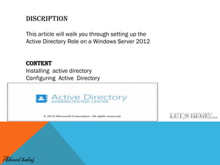 Windows server 2012 - installing active directory domain server | PDF