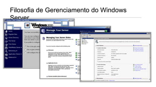 Filosofia de Gerenciamento do Windows
Server
 
