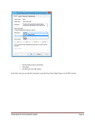 Windows server 2012 and group policy | PDF