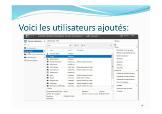 Voici les utilisateurs ajoutés:
26
 