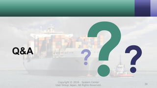 Q&A
??
Copyright © 2016 System Center
User Group Japan. All Rights Reserved. 34
 