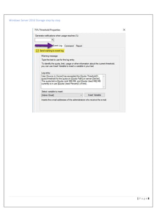 Windows Server 2016 Storage step by step
8| P a g e
 