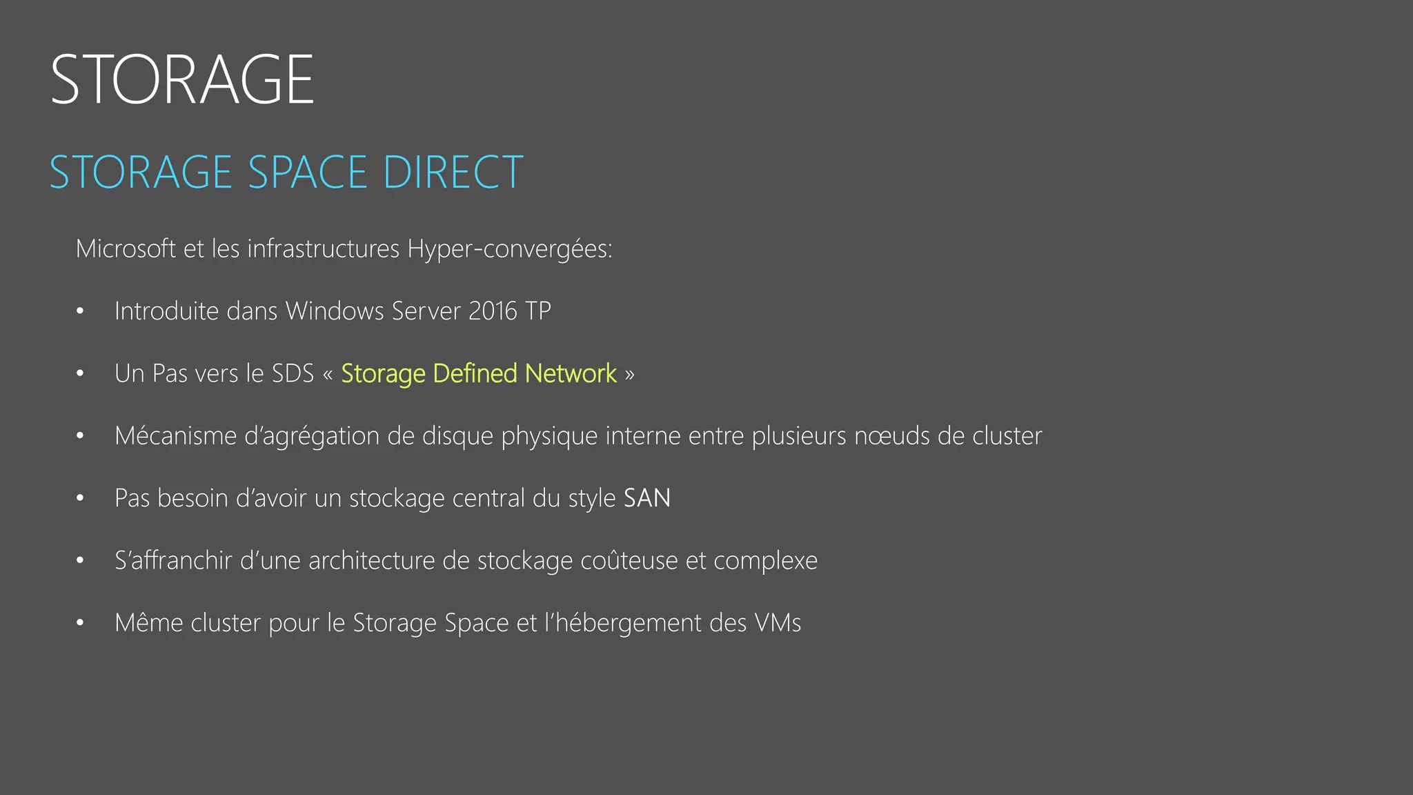 Storage Defined Network
 