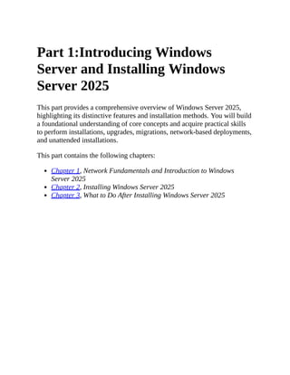 Windows Server 2025 Administration Fundamentals 4ED | PDF