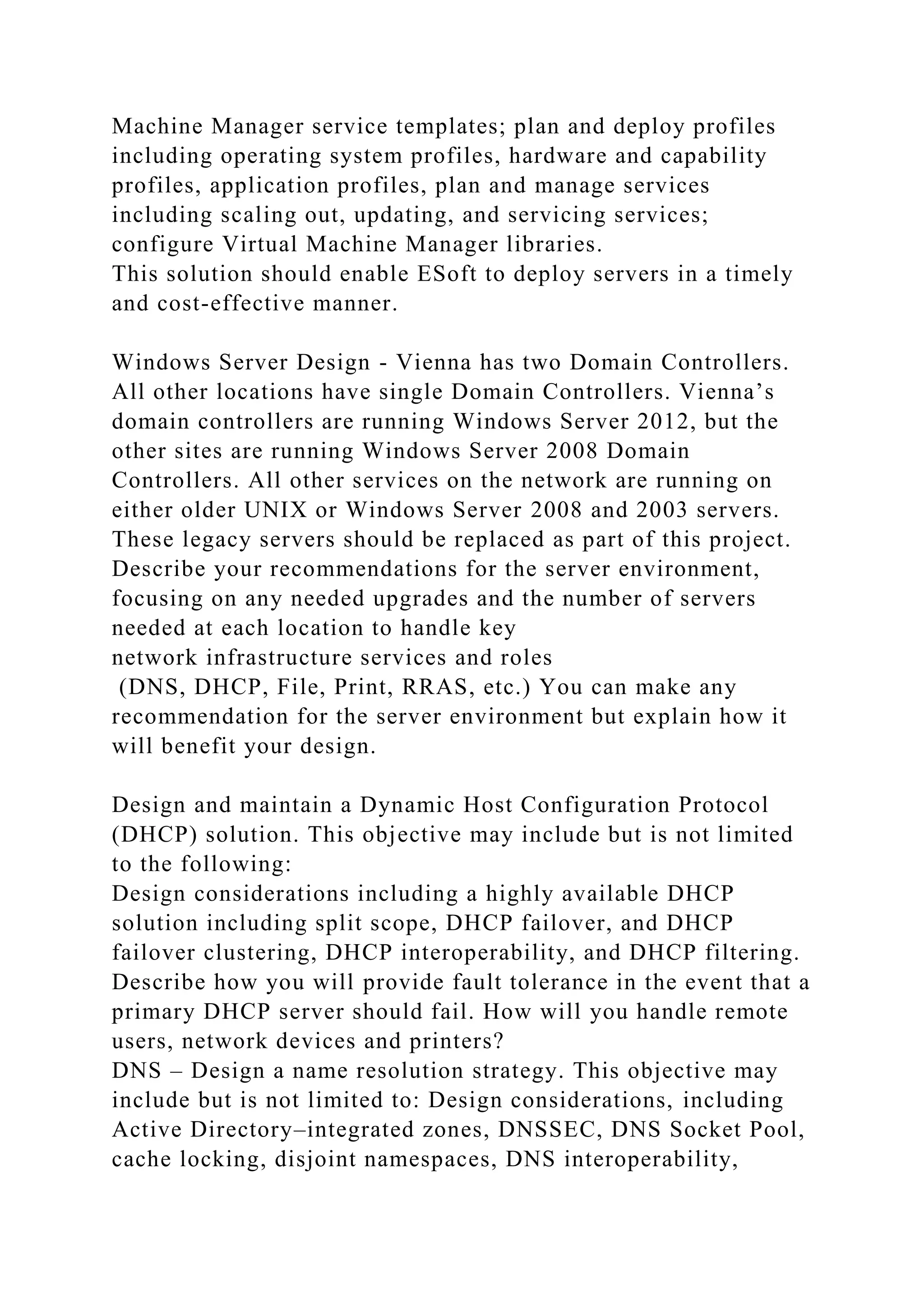 Windows Server Infrastructure Upgrade and Redesign at ESoft.Over.docx