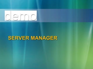 SERVER MANAGER 