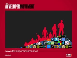 Introduction au Windows Store




www.developermovement.ca
 