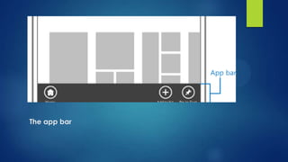The app bar
 