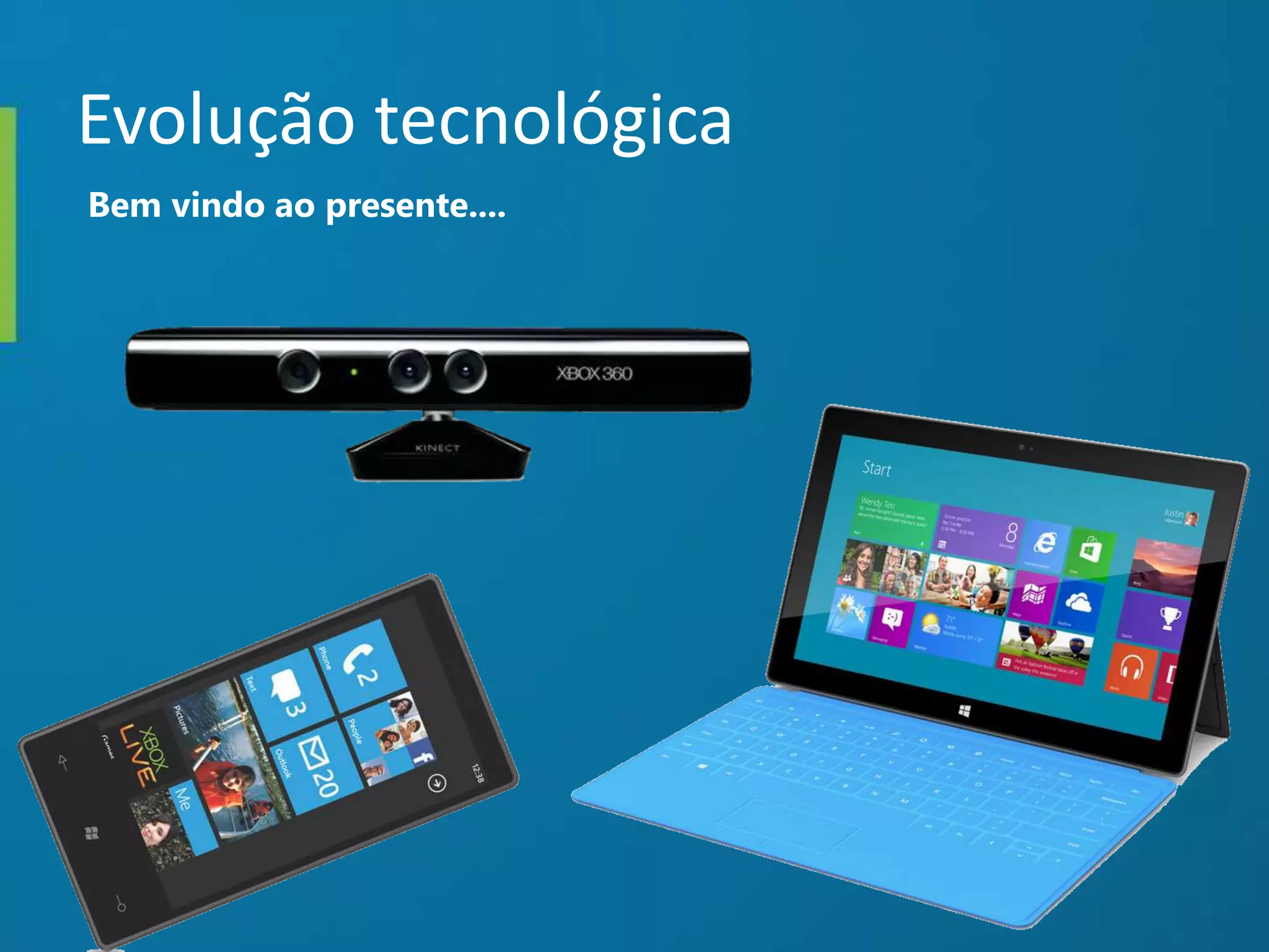 Evolução tecnológica
Bem vindo ao presente....
 