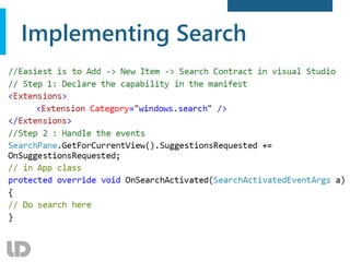 Implementing Search
 