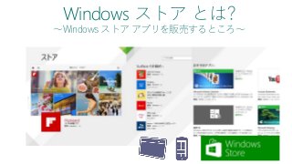 Windows ストア とは?
～Windows ストア アプリを販売するところ～
 
