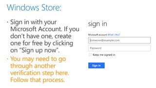 Windows Store Registration