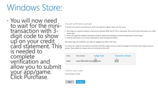 Windows Store Registration
