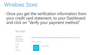 Windows Store Registration