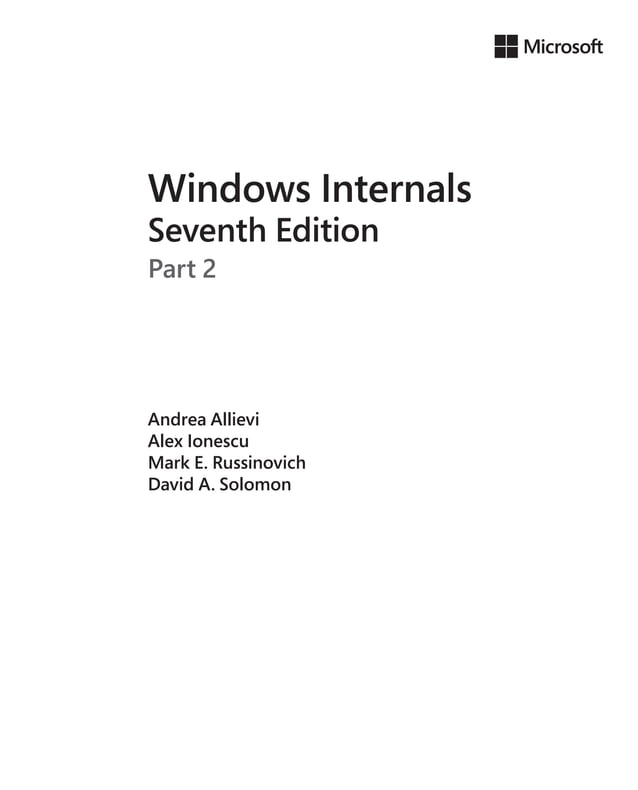 Windows7 System Internals by mark Russinovich | PDF