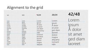 Alignment to the grid
 