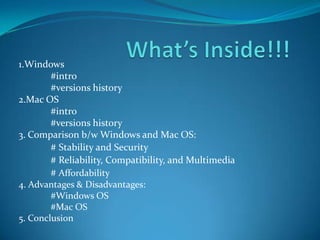 Windows vs mac os | PPSX