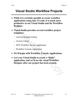 Windows workflow foundation using c# | PDF