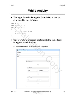 Windows workflow foundation using c# | PDF