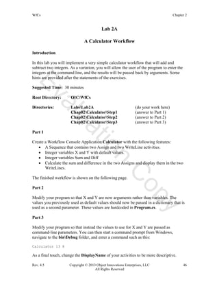 Windows workflow foundation using c# | PDF