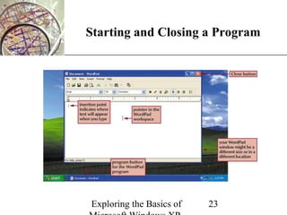 XP
Starting and Closing a Program




Exploring the Basics of   23
 