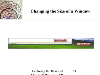 XP
Changing the Size of a Window




Exploring the Basics of   33
 
