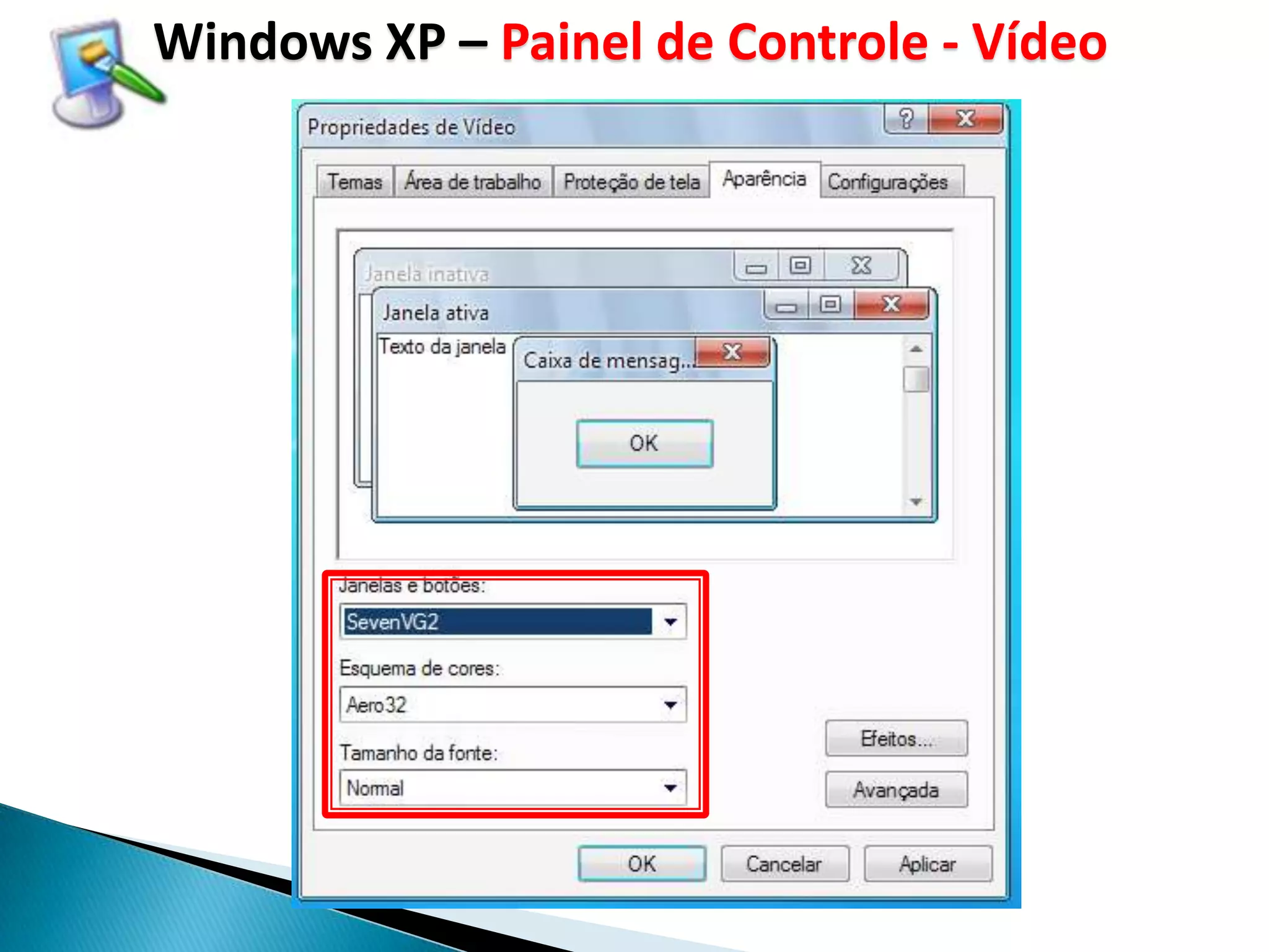 Windows XP – Painel de Controle - Vídeo
 