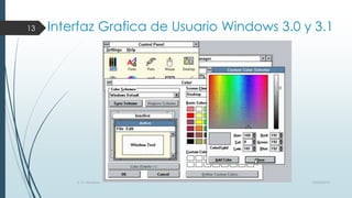 13

Interfaz Grafica de Usuario Windows 3.0 y 3.1

S. O. Windows

10/04/2013

 