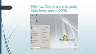 Interfaz Grafica de Usuario
Windows server 2008

34

S. O. Windows

10/04/2013

 