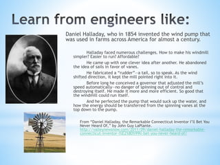 Wind powered water pump - Curiosity machine class | PPT