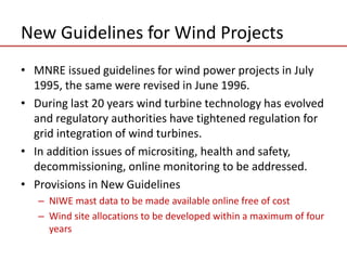 Wind Regulation Wind Power Policy of India Ministry of Renewable energy | PDF