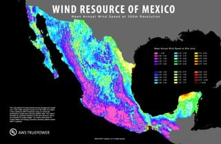 Wind resource map - Mexico