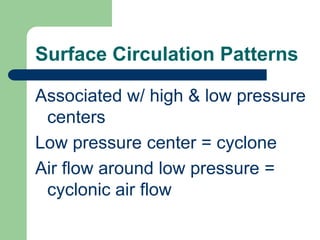 Coriolis Effectc) Strongest at poles, weakest at equatorHurricanes can’t form between 5oN and 5oS 