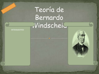 INTEGRANTES

Teoría de
Bernardo
Windscheid

 
