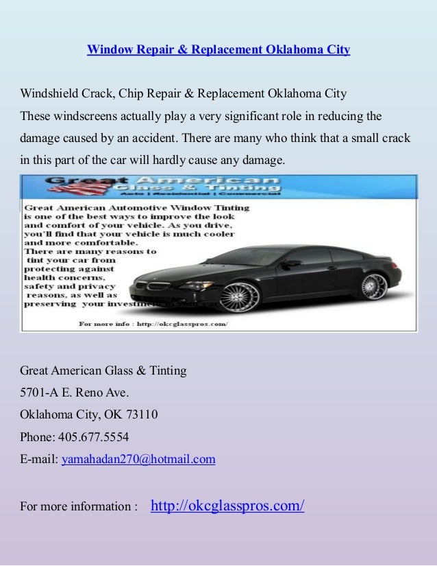 Windshield crack repair & replacement oklahoma city