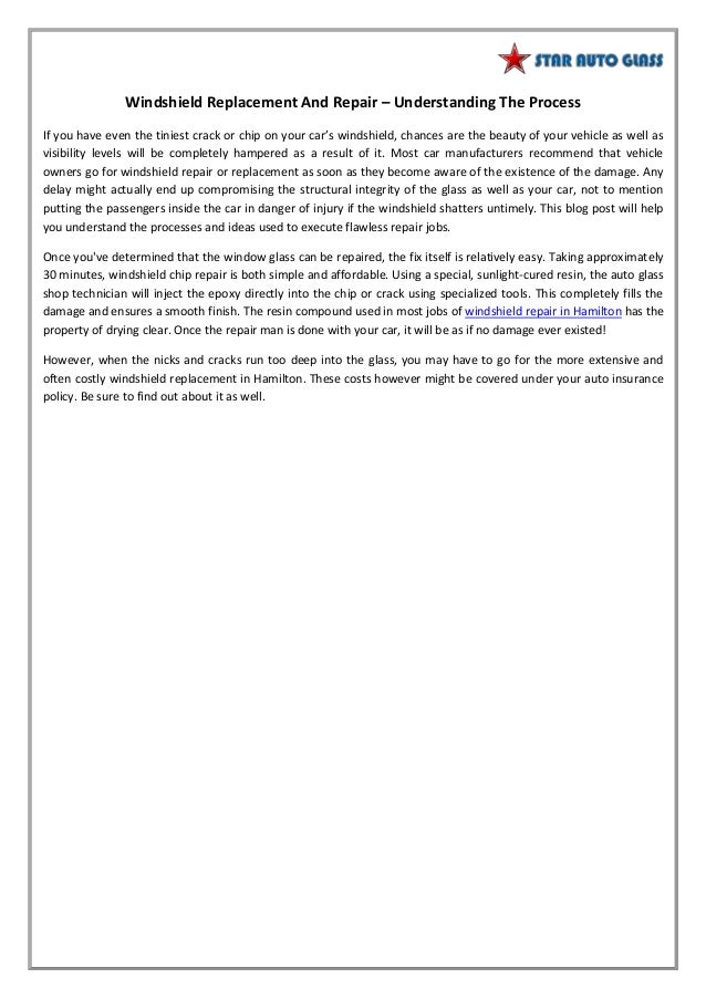 Windshield replacement and repair understanding the process