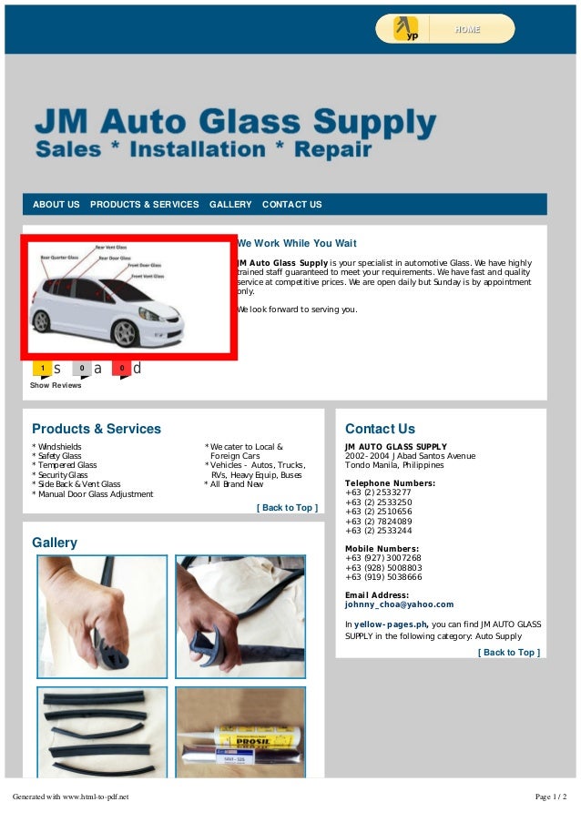 Windshields Safety Glass JM Auto Glass Supply