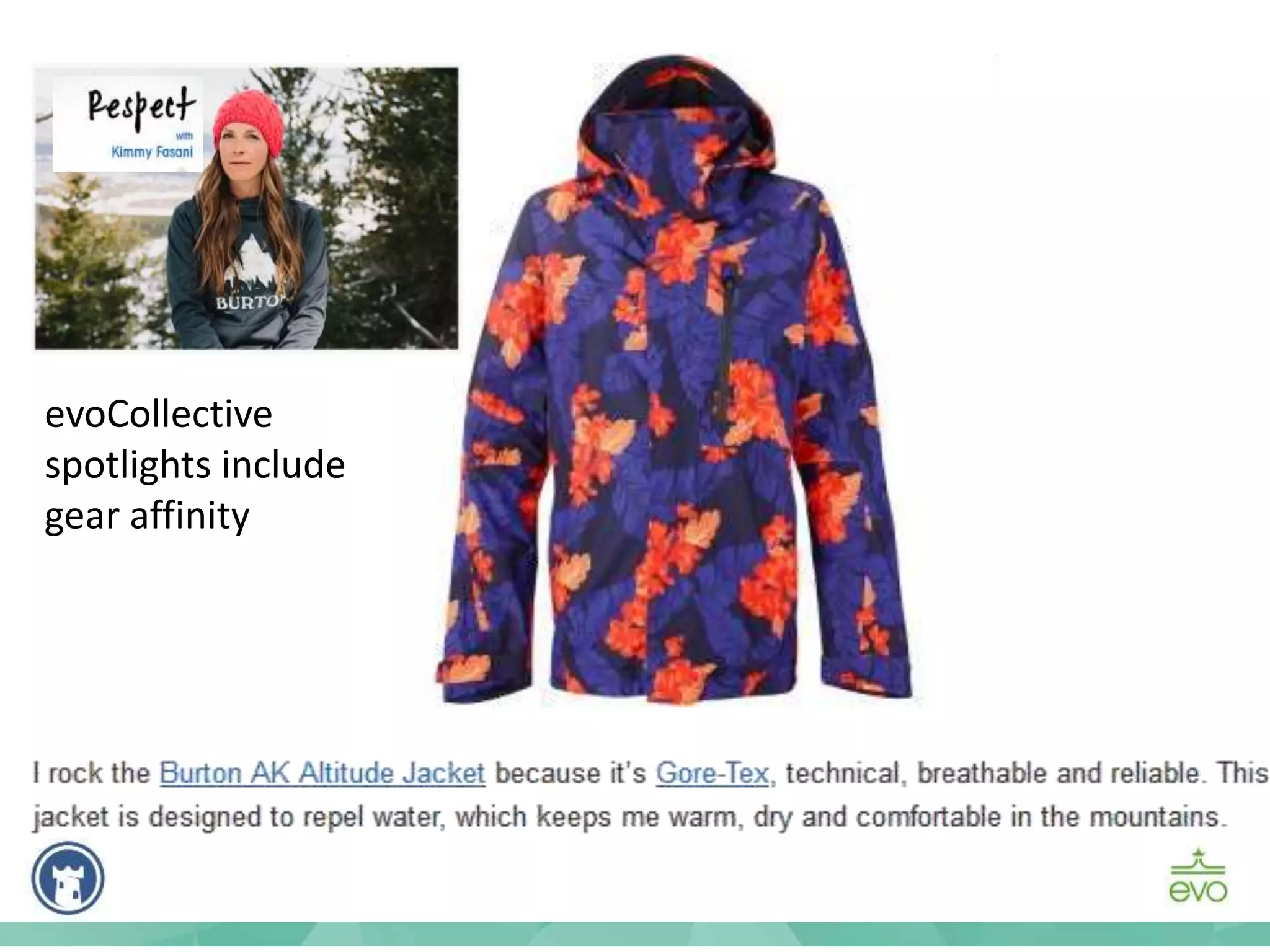 evoCollective
spotlights include
gear affinity
 