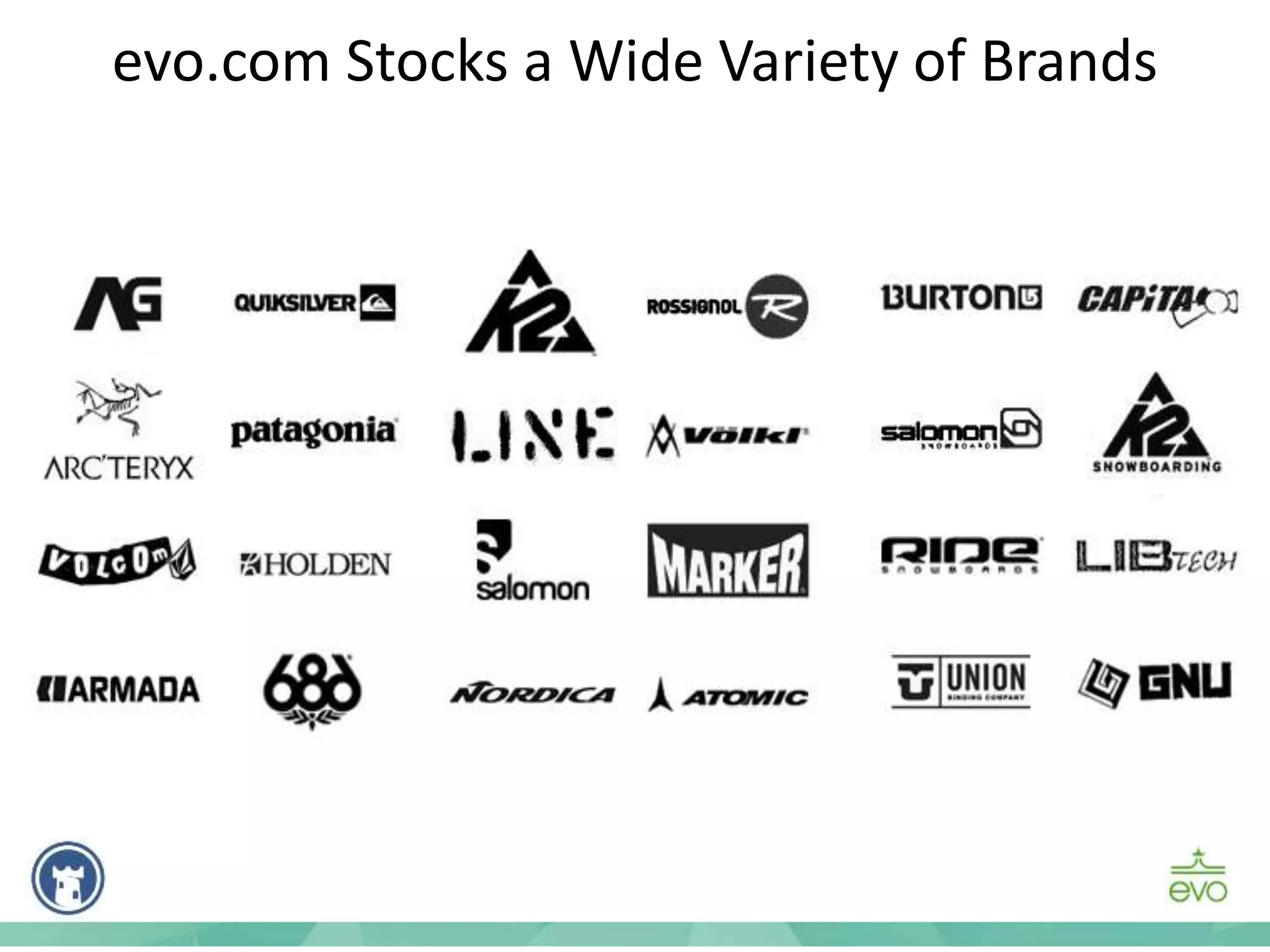 evo.com Stocks a Wide Variety of Brands
 