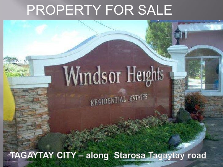 property lot for sale Windsor heights tagaytay