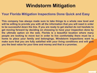 Windstorm mitigation | PPT