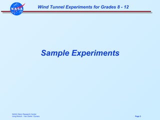 Sample Experiments 