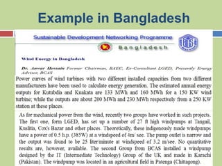 Example in Bangladesh
 