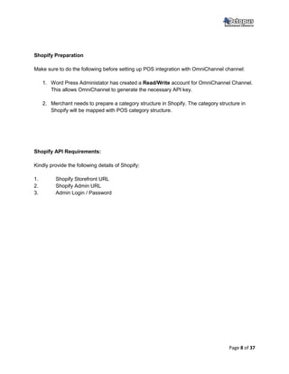Windward Integration with Shopify Manual | PDF