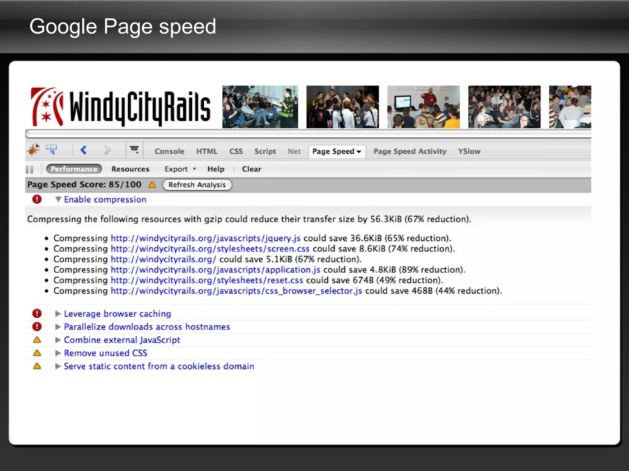 Google Page speed 