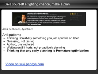 Give yourself a fighting chance, make a plan  ,[object Object],[object Object],[object Object],[object Object],[object Object],[object Object],[object Object],Video on wiki.parleys.com 